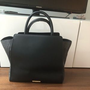 ZAC by Zac Posen Embossed Paneled Leather Satchel